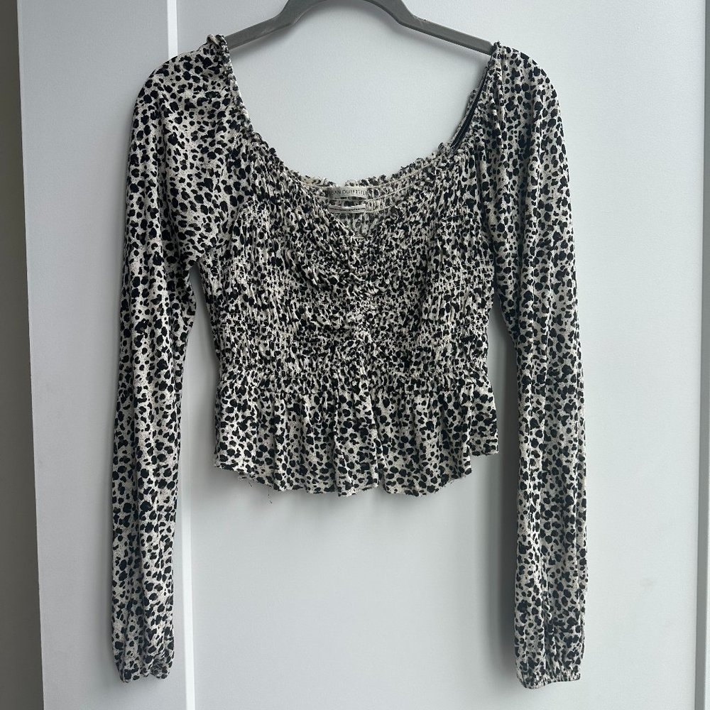 Urban Outfitters Snow Leopard Print Blouse